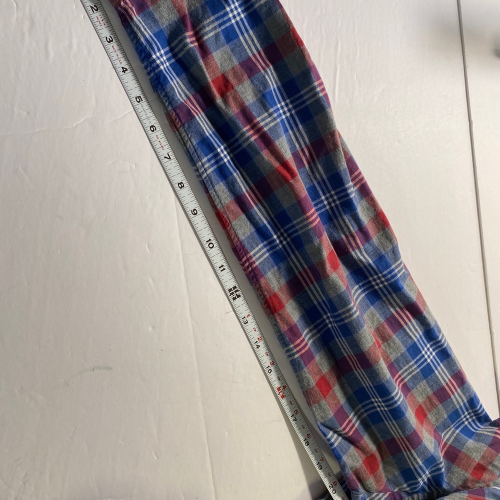 Vince Blue Plaid Long Sleeve Button Down Shirt Large - Picture 8 of 10